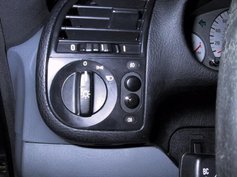 Bmw light switch pushed in